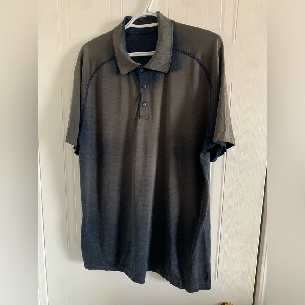 Lululemon Metal Vent Polo Gradient Blue Grey Colourway Size Large
